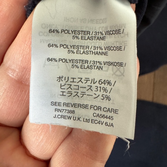 J Crew Cameron High Rise Navy sz 6 - Picture 4 of 7